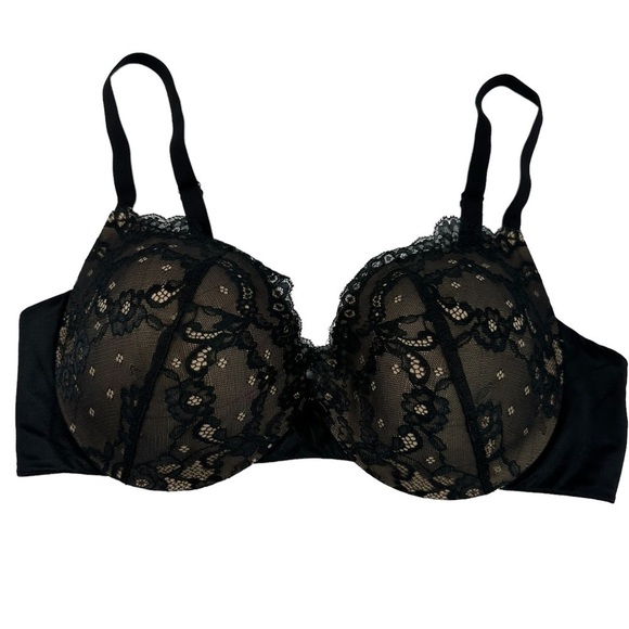 Maidenform Love the Lift All Over Lace Push Up Bra, Black, 36C - Picture 2 of 7